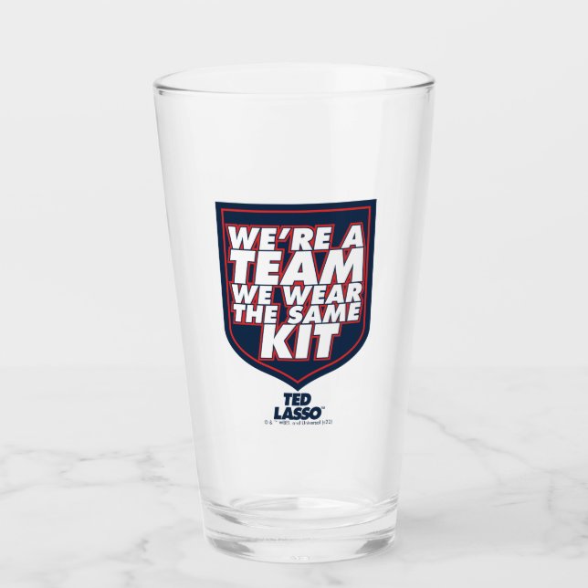 Ted Lasso | We're A Team Typography Graphic Glas (Vorderseite)