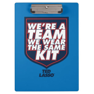 Ted Lasso Wir sind ein Team Typografy Graphic Klemmbrett