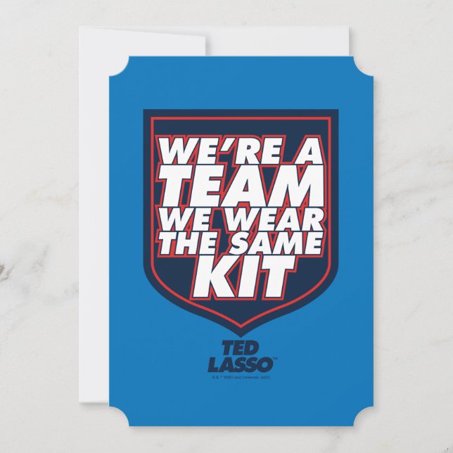 Ted Lasso | Wir sind ein Team Typografy Graphic Mitteilungskarte (Vorderseite)