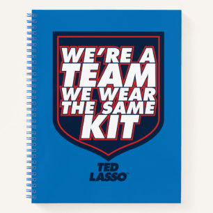 Ted Lasso   Wir sind ein Team Typografy Graphic Notizbuch
