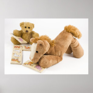 Ted und Horse Domino-Spiel ... Poster