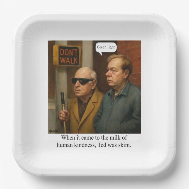 Ted was skim. T-Shirt Pappteller (Vorderseite)