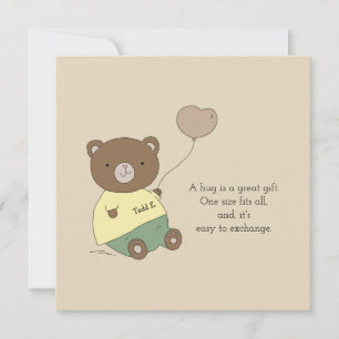 Tedd E. Bear Hugs Khaki Tan Personalisiert