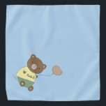 Tedd E. Teddy Bear Personalisiert Blue Pet Halstuch<br><div class="desc">Blauer Hintergrund und ein niedlicher Teddybär mit rosa Nase..einen Ballon halten. Auf seinem Bauch hat er den Namen deines Haustieres. Die Hintergrundfarbe ist anpassbar,  ebenso wie der Schriftart,  die Farbe des Schriftartes und der Name... über das Menü Bearbeiten. Mach' es dir zu eigen!</div>