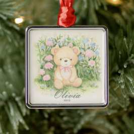 Tedder Bear Garden Ornament Aus Metall