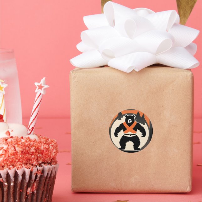 Teddy 22 runder aufkleber (Party)