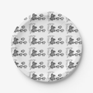 Teddy and Sheep Party Plate Pappteller