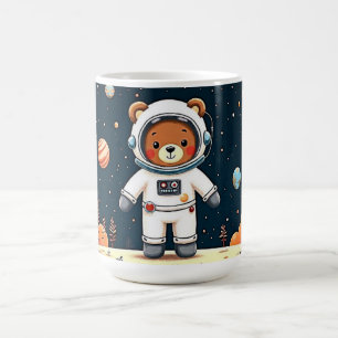 Teddy Astronaut Planet Spaziergang Kaffeetasse