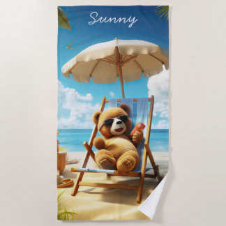 Teddy at the Beach - Bärentücher für Sommerspass Strandtuch