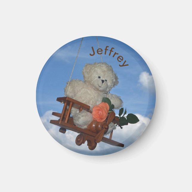 Teddy auf Reisen Magnet (Vorne)