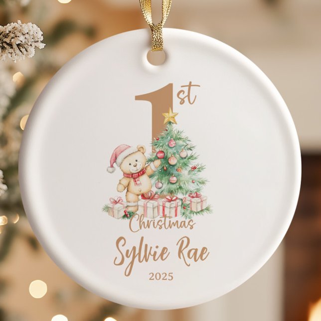 Teddy Baby's First Christmas Keramik Ornament (Von Creator hochgeladen)