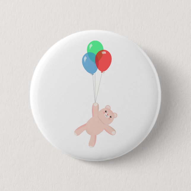 Teddy Balloons Button (Vorderseite)