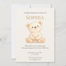Teddy-Bär-Baby-Dusche für Mädchen und Jungen