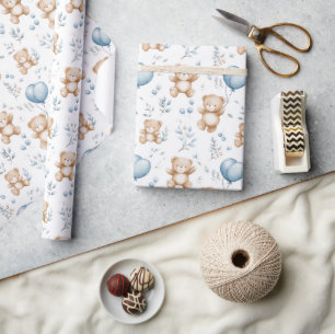 Teddy Bär Baby Dusche Packpapier