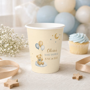 Teddy-Bär-Baby-Party-Sterne-Papierbecher Pappbecher