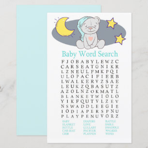 Teddy Bär Baby Shooter Word Search Game