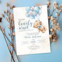 Teddy-Bär-Baby-Shower-Einladung