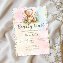 Teddy-Bär-Baby-Shower-Einladung
