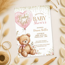 Teddy-Bär-Baby-Shower-Einladung