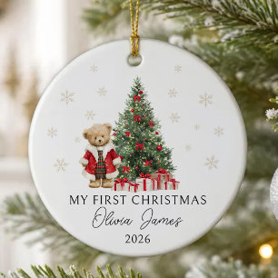 Teddy Bär Baby's erstes Weihnachten Keramik Ornament