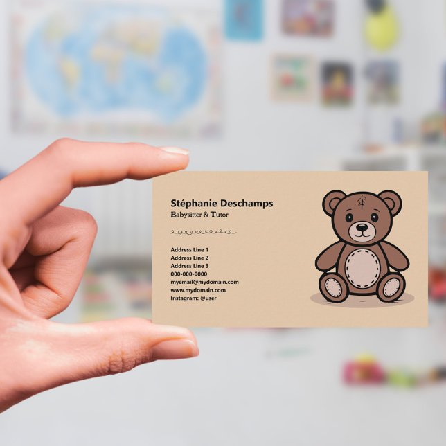 Teddy Bar - Babysitter Visitenkarte (Teddy Bear - Babysitter Business Card)