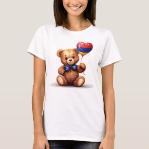 Teddy Bär & Ballon mit armenischer Flagge. T-Shirt