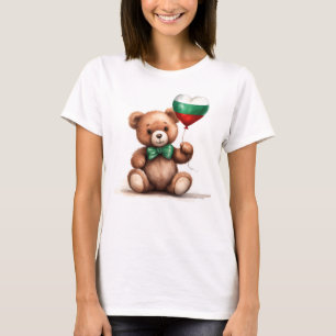 Teddy Bär & Ballon mit der bulgarischen Flagge. T-Shirt