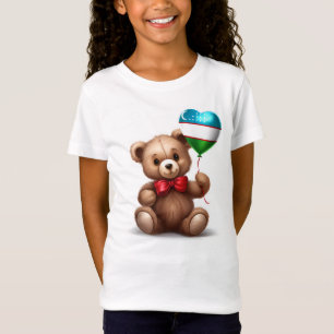 Teddy Bär & Ballon mit der Flagge Usbekistans. T-Shirt