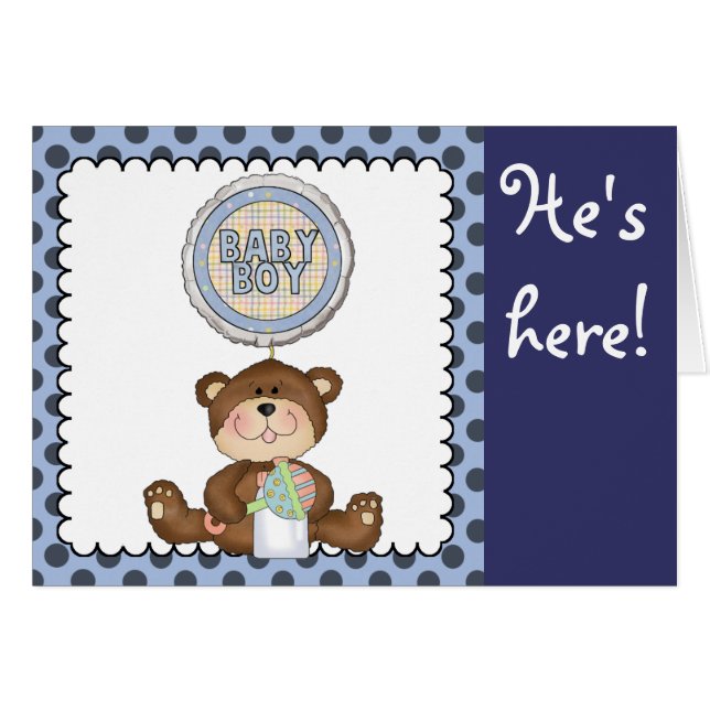 Teddy Bar Blue mit Black Boy (Vorderseite (Horizontal))