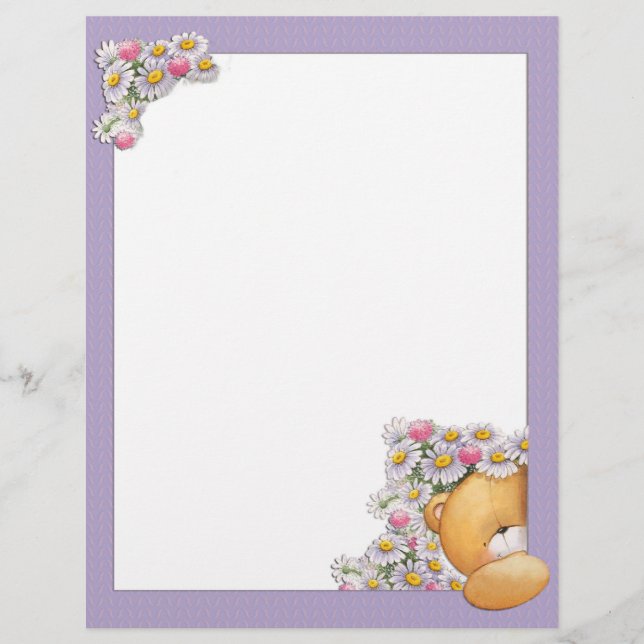 Teddy Bar Blume Letterhead (Vorderseite)