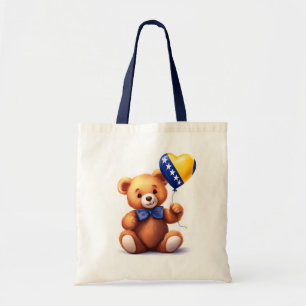 Teddy Bär & Bosnien und Herzegowina Fahne. Tragetasche