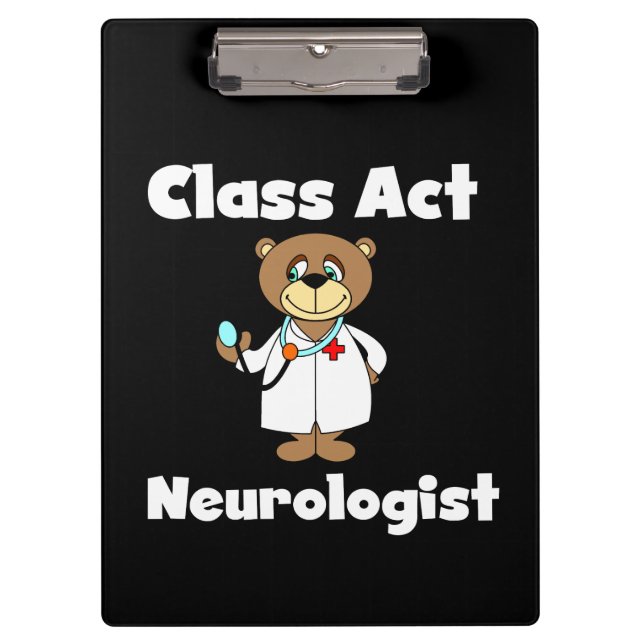 Teddy Bar Class Act Neurologe Clipboard Klemmbrett (Vorderseite)