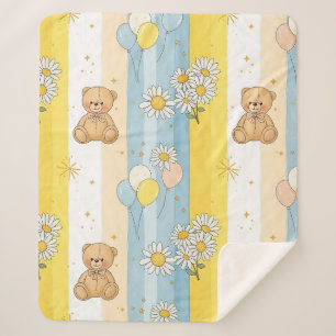 Teddy Bär Daisy Garten Muster (14) Sherpadecke