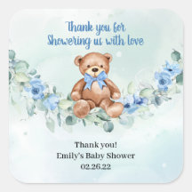 Teddy Bär dusty blue eucalyptus cramit blauer Blüt