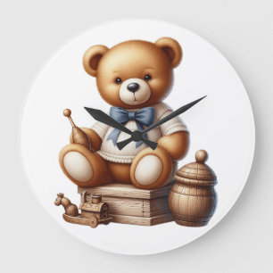 Teddy Bär Große Wanduhr
