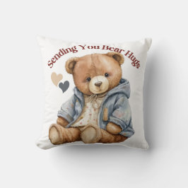 Teddy Bar Hug Throw Kissen