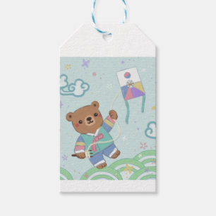 Teddy Bär in Hanbok: Drachen fliegen Geschenkanhänger