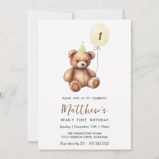Teddy Bar JEDES ALTER Geburtstag Einladung