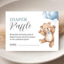 Teddy-Bär-Junge-Baby-Party-Windel-Raffle