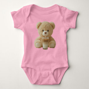 Teddy Bär Kakao Milch Baby Strampler