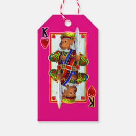 Teddy Bar King of Hearts Geschenkanhänger