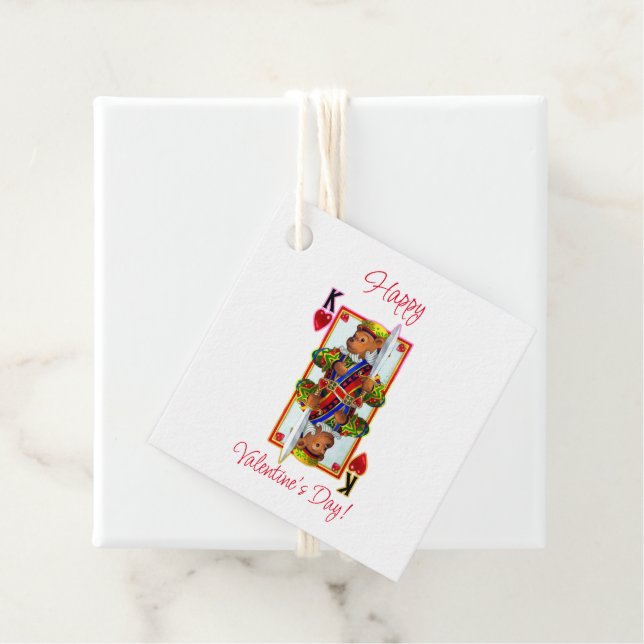 Teddy Bar King of Hearts Geschenkanhänger (Beispiel)