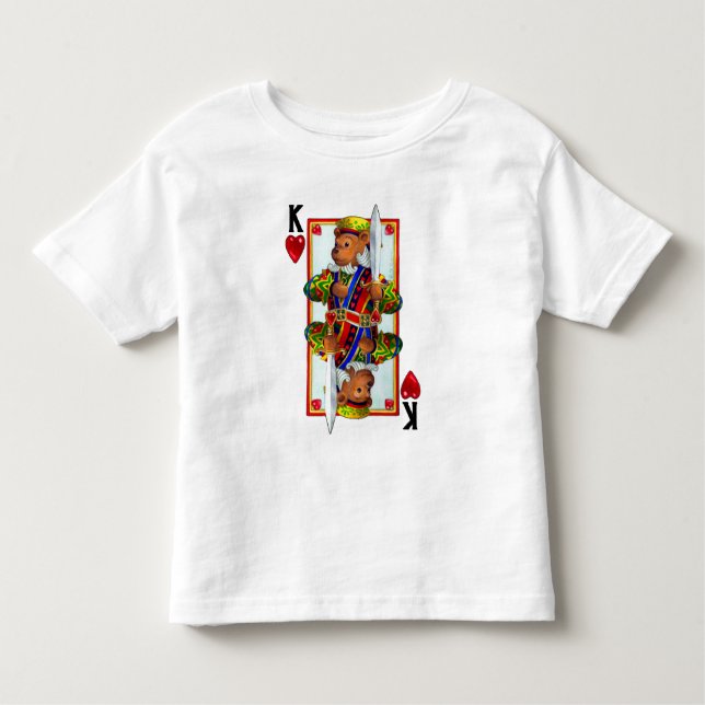 Teddy Bar King of Hearts Kleinkind T-shirt (Vorderseite)