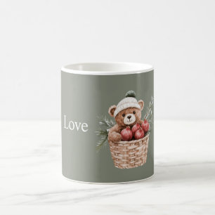 Teddy Bär Korb Granatäpfel Kaffeetasse