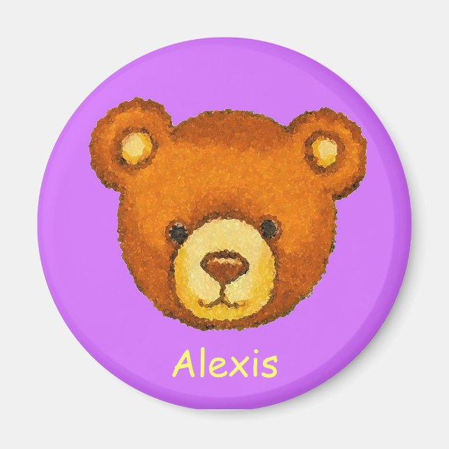 Teddy Bar Kühlschrankmagnet ~ Individuelle Name (Vorne)