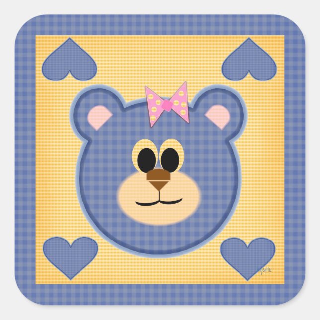 Teddy Bar Liebe Sticker (Vorderseite)