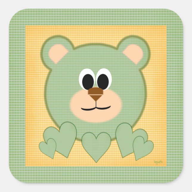 Teddy Bar Liebe Sticker (Vorderseite)