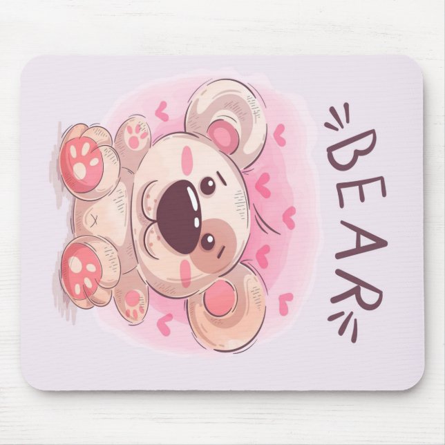 Teddy Bar Lovers | Geschenk für Kinder Mousepad (Vorne)
