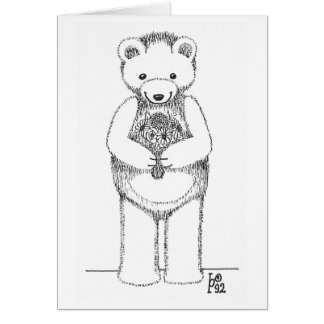 Teddy-Bär mit Blumen