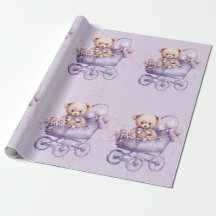 Teddy Bär mit Lavendel Carriage Girl Baby Shooter